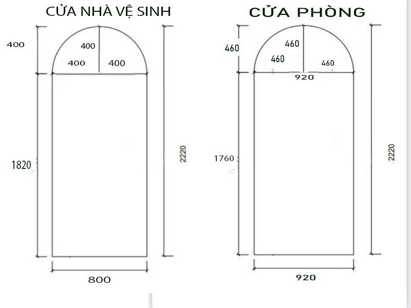 Cửa vòm nhựa composite tại Nhơn Trạch - Đồng Nai