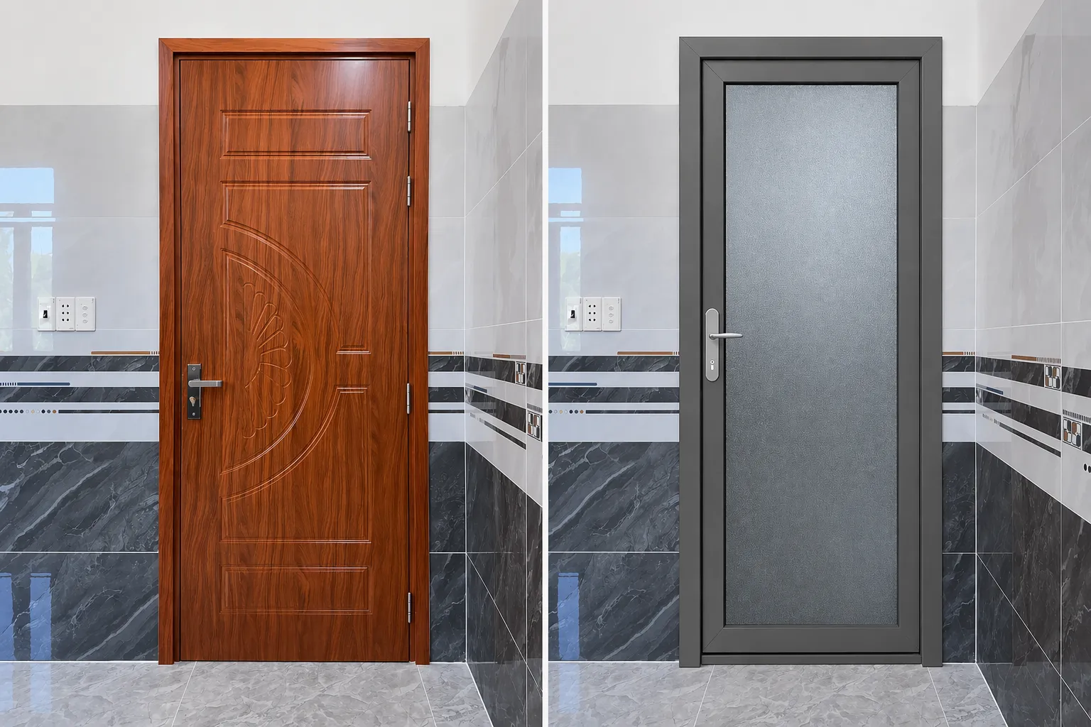 So sánh cửa nhựa composite và cửa nhôm xingfa