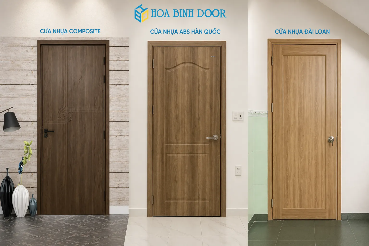 Các dòng cửa nhựa giả gỗ tại Hoabinhdoor