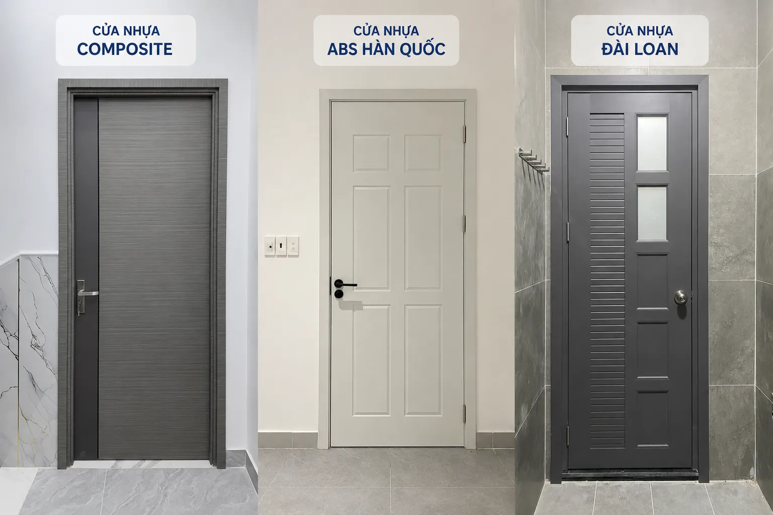 3 dòng cửa nhựa giả gỗ tại phường Bình Tiên
