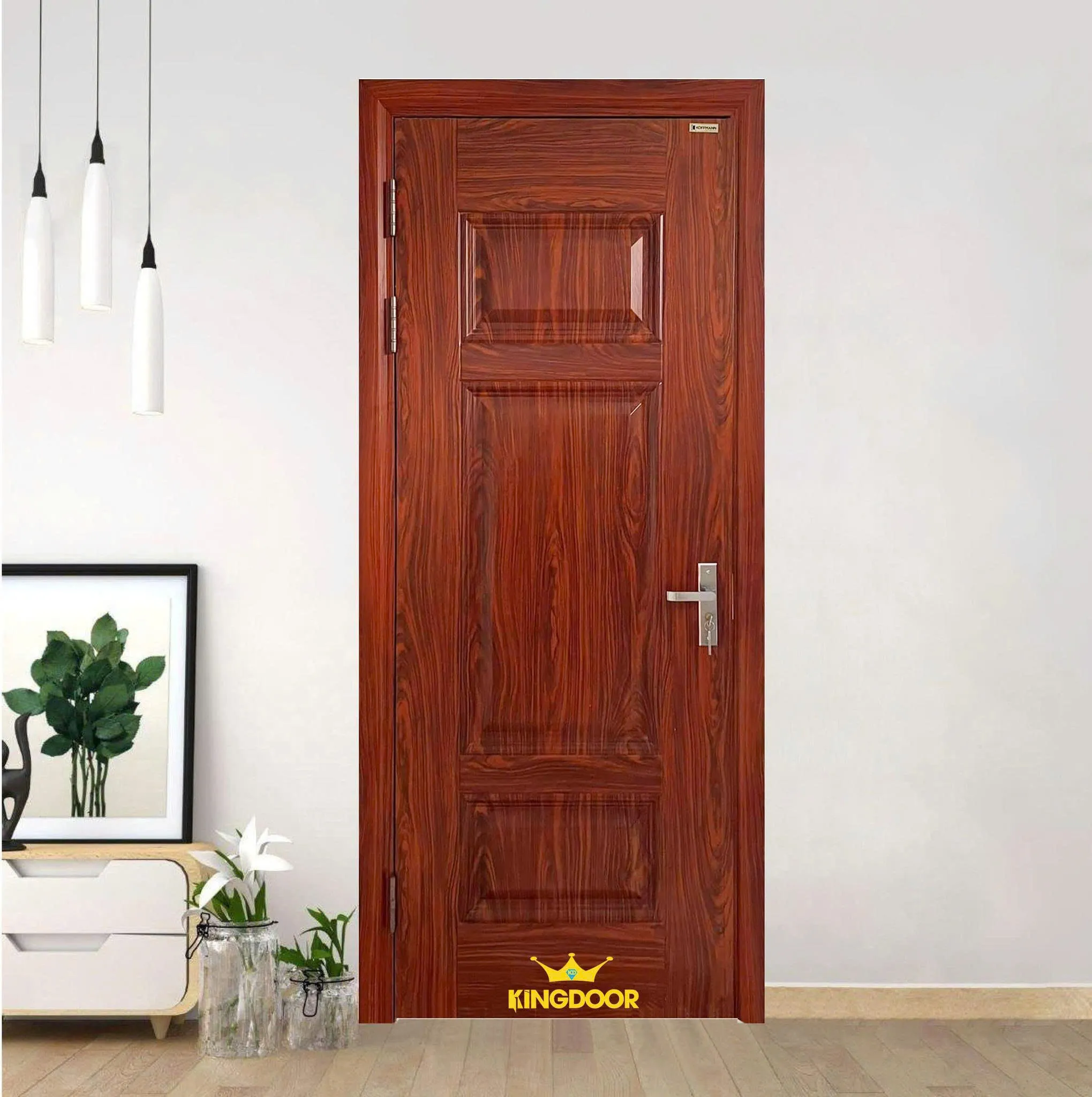 Cửa thép vân gỗ 1 cánh tại Hoabinhdoor